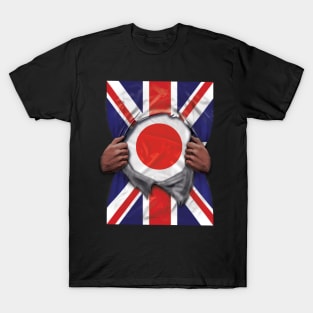 Japan Flag Great Britain Flag Ripped - Gift for Japanese From Japan T-Shirt